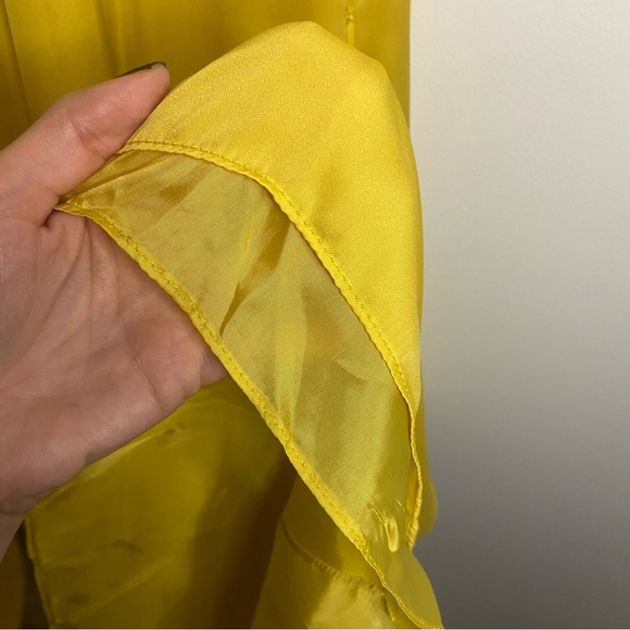 How To Lose a Guy in Ten Days DRESS!! Boss Hugo Boss Yellow Silk Gown. Size 6. - Picture 7 of 15